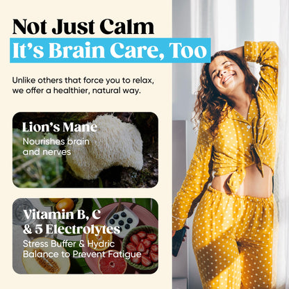 Venture Pal Calm Drink Mix, 12-in-1 Cortisol Reducer & Sleep Aid | Magnesium Glycinate, Ashwagandha, L-Theanine & Vitamin D, Calm Magnesium Powder for Relax & Focus, No Sugar, Non GMO