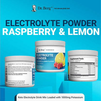 Dr. Berg Electrolyte Powder - Electrolyte Drink Supplements with 1000mg Potassium