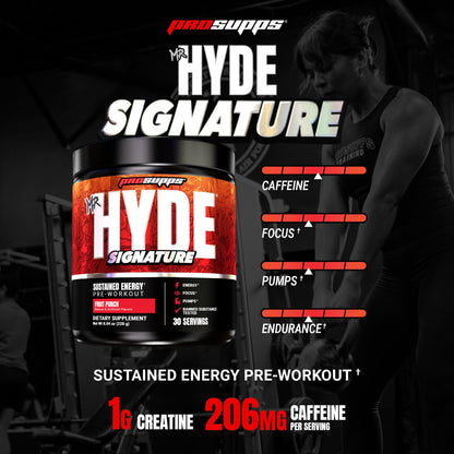 ProSupps Mr. Hyde Signature Pre Workout Powder with Creatine, Beta Alanine & Caffeine - Performance, Energy & Endurance - Clean Fitness & Gym Supplements for Men & Women (Blue Razz, 30 Servings)