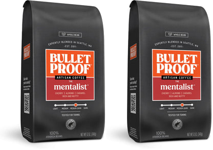 Bulletproof Original Medium Roast Whole Bean Coffee, 12 Ounces, Clean Coffee Tested for Toxins