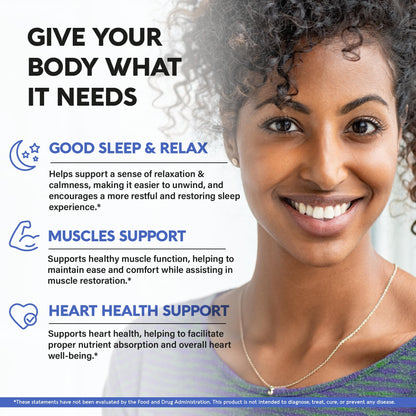 Magnesium Glycinate 500 mg - Chelated Supplement - High Absorption Form of Magnesium - Support for Sleep, Muscle & Heart Health - for Women & Men - Lab Tested & Non-GMO - 240 Capsules