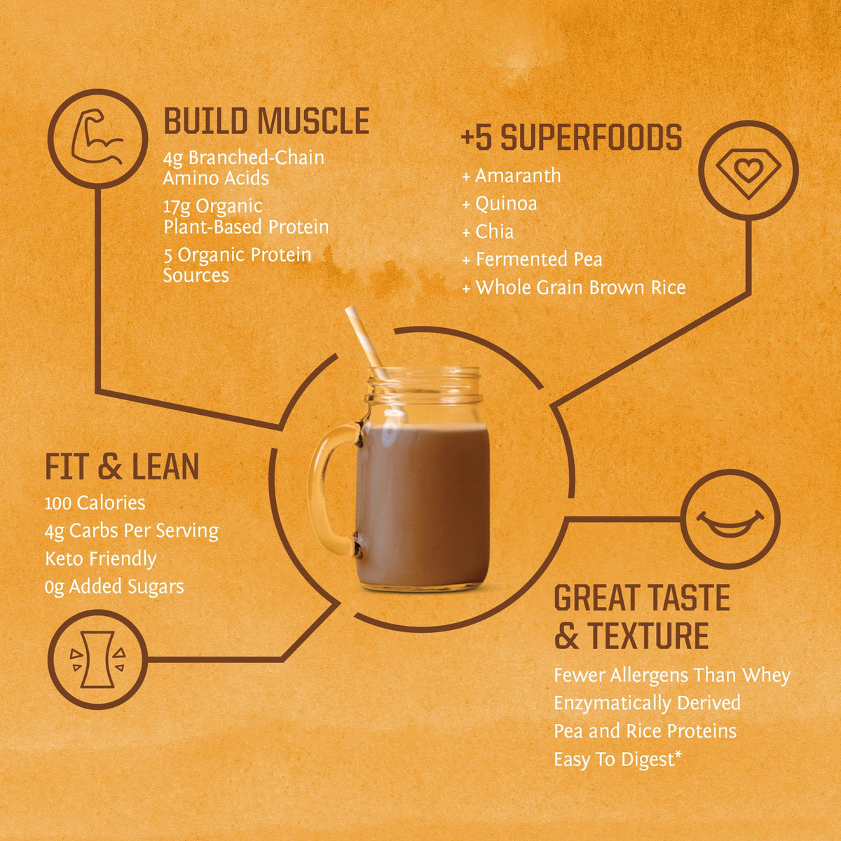 Sunwarrior Classic Plus Chocolate Protein Powder 30 Servings & Creatine Monohydrate