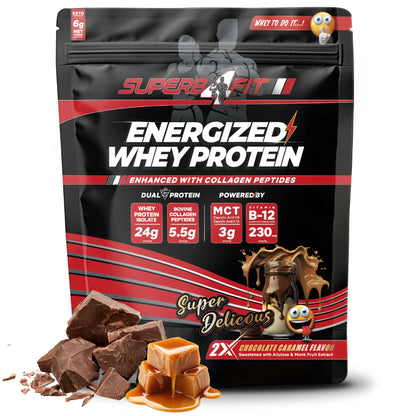 SUPERB4FIT Whey Protein Isolate Protein Keto Powder Chocolate Caramel Protein Shake 
