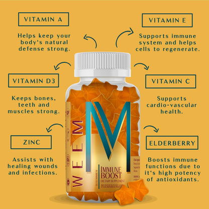 WEEM Gummies Health Bundle - 3 Pack: Apple Cider Vinegar, Hair Skin and Nails & Immune