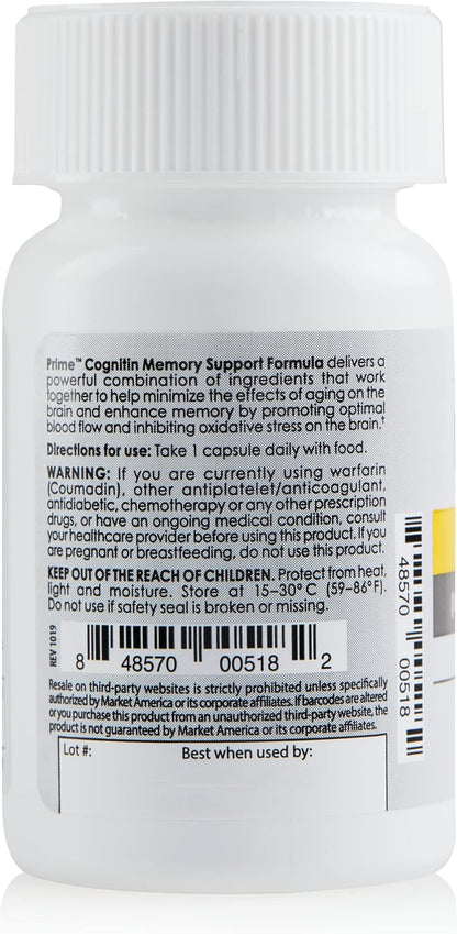 PRIME Cognitin Memory Support Formula - Brain & Cognitive, 30 Servings