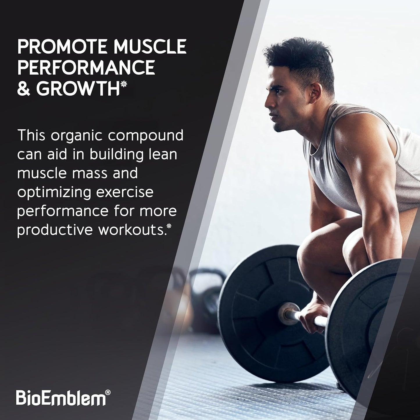 BioEmblem Creatine Monohydrate Powder - Unflavored Micronized Creatine Easily Mixes - Muscle Strength, Workout Recovery, Exercise Performance - 300g Creatine Supplement - Non-GMO, Vegan