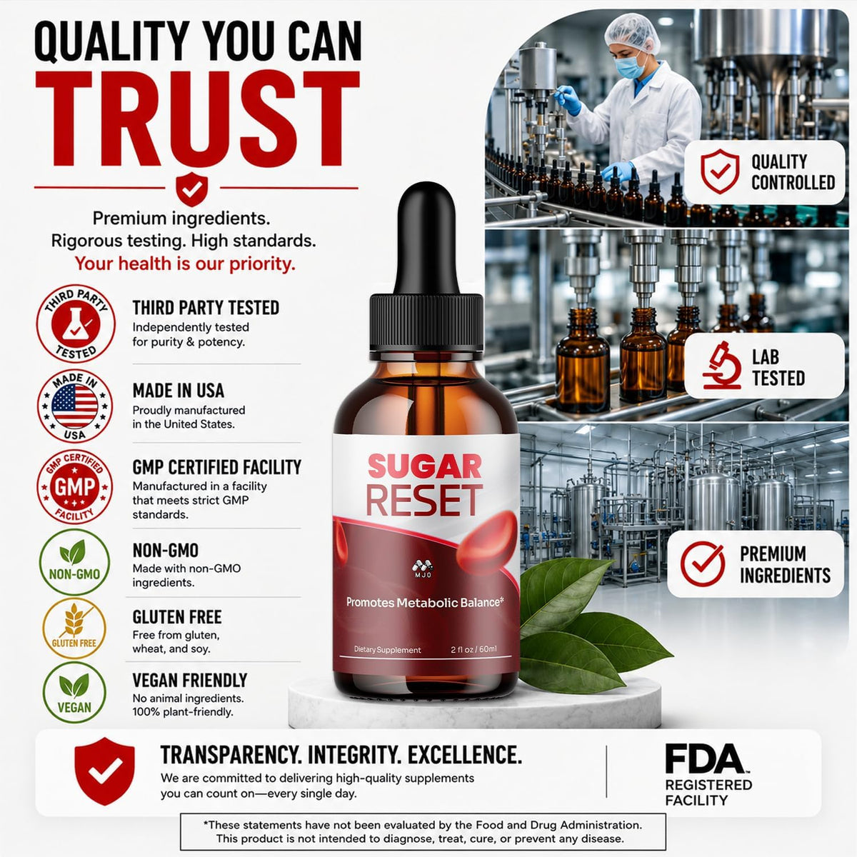 Sugar Reset Drops, SugarReset Advanced Blood Support Supplement 30 Servings