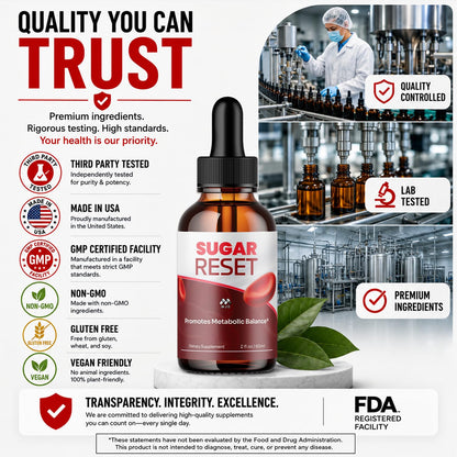 Sugar Reset Drops, SugarReset Advanced Blood Support Supplement 30 Servings