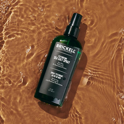 Brickell Men's Texturizing Sea Salt Spray for Men, Alcohol-Free, Lifts & Texturizes Hair for a Beach or Surfer Hair Style, With Sea Salt, Vitamin E & Hydrolyzed Protein, 6 Ounce