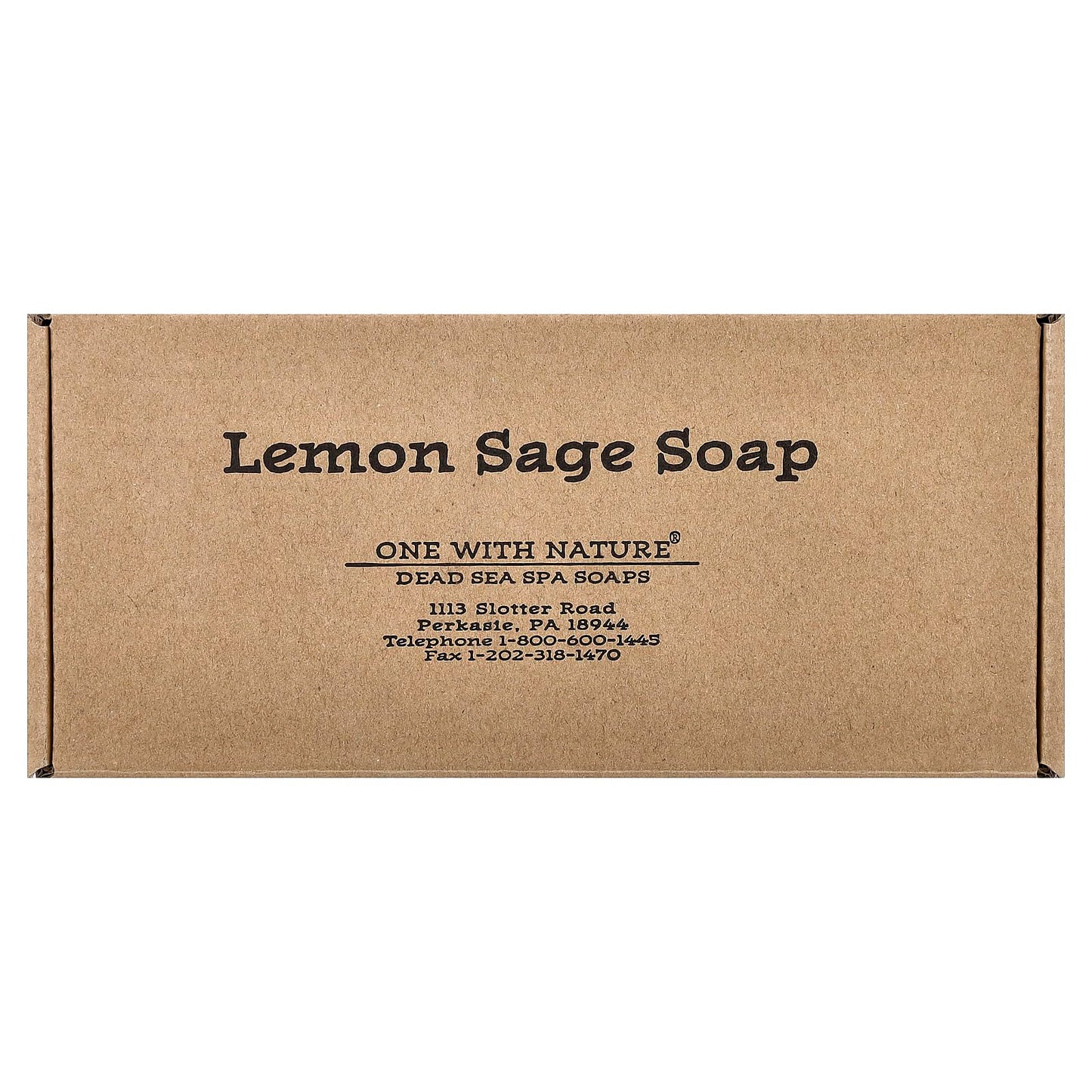 One With Nature Dead Sea Mineral Soap, Lemon Sage, 7-Ounces (Pack of 6)