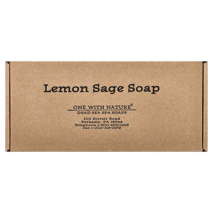 One With Nature Dead Sea Mineral Soap, Lemon Sage, 7-Ounces (Pack of 6)