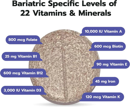 Bari Life Just One Chewable, Once Daily Bariatric Multivitamin and Iron