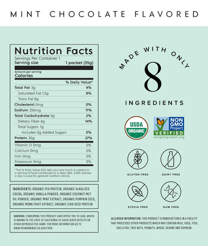 Truvani Organic Plant Based Protein Powder | Strawberry | 10 Servings | Vegan | 20g Pea Protein | Single Serving Travel Packets | Keto | Gluten & Dairy Free | Low Carb