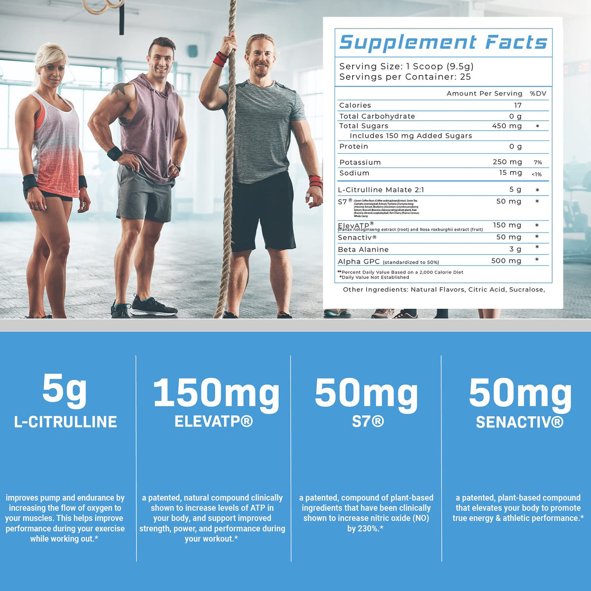 Precium Nutrition Stim Free Pre Workout - Best Non Caffeine Powder No Amazing Power