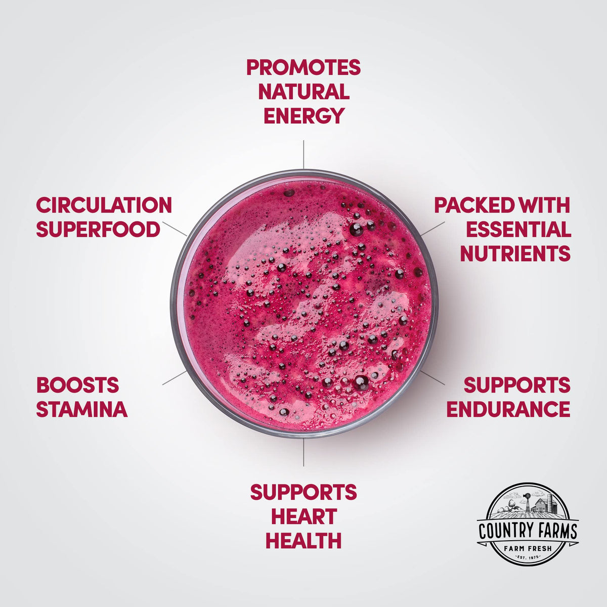 COUNTRY FARMS Bountiful Beets, Wholefood Beet Extract Superfood, Helps Support Healthy