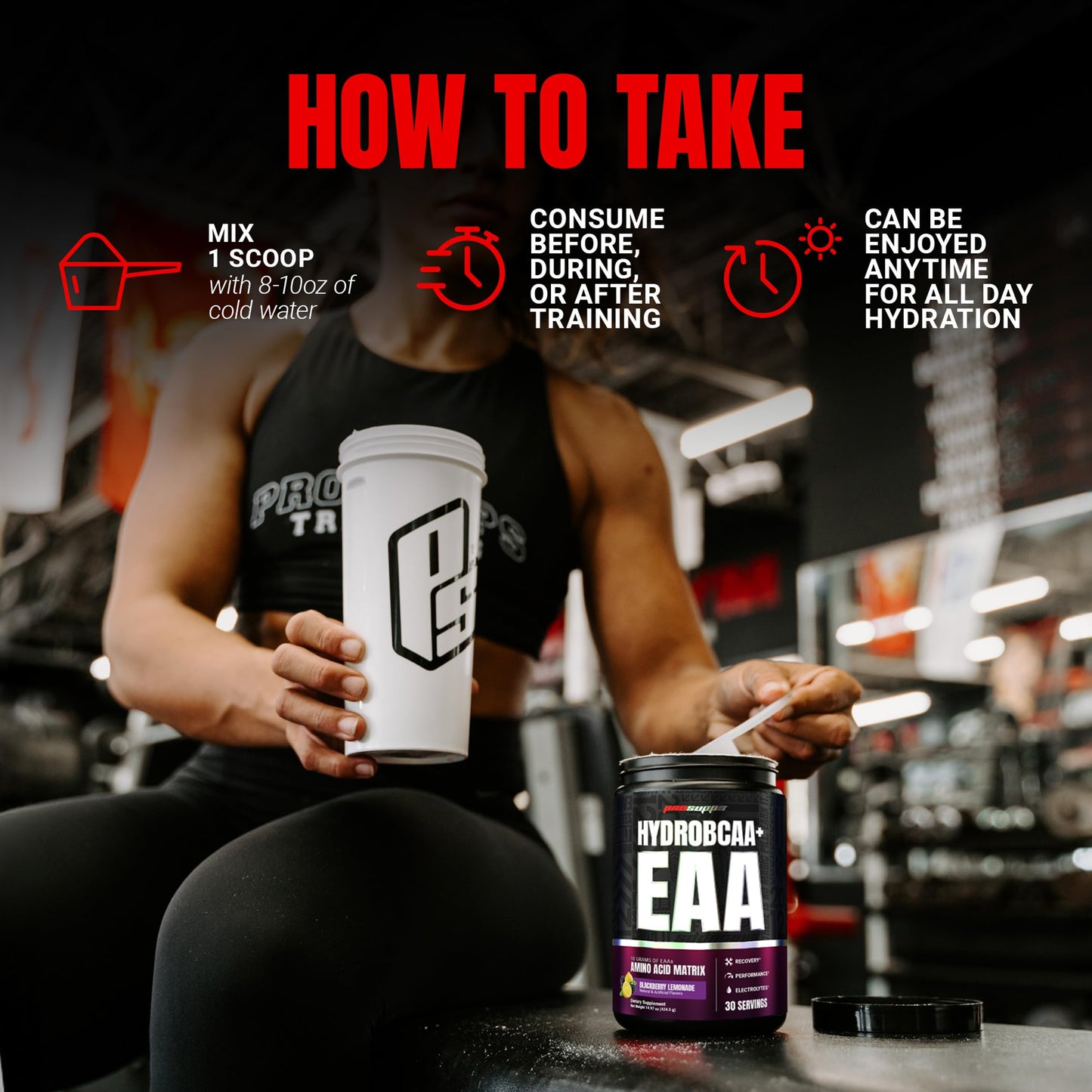 ProSupps HydroBCAA Essential Amino Acids Powder, BlackBerry Lemonade - Workout Supplement with BCAA, EAAs & Electrolytes for Hydration & Recovery - Stimulant-Free, Soy & Gluten-Free - 30 Servings