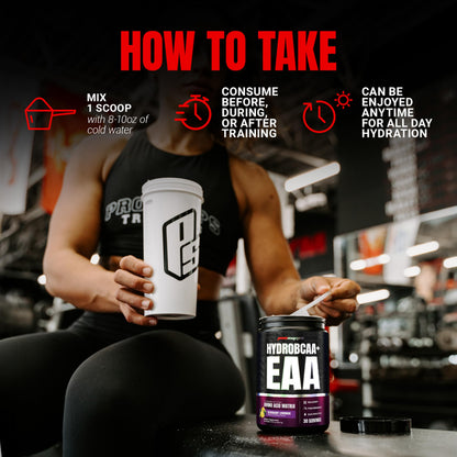 ProSupps HydroBCAA Essential Amino Acids Powder, BlackBerry Lemonade - Workout Supplement with BCAA, EAAs & Electrolytes for Hydration & Recovery - Stimulant-Free, Soy & Gluten-Free - 30 Servings
