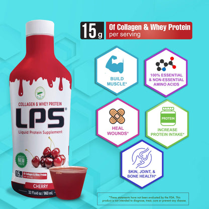 Nutritional Designs LPS Liquid Collagen & Whey Protein Supplement - Non-GMO Drink