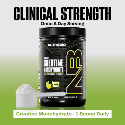 NutraBio Pure Micronized Creatine Monohydrate Powder Supplement, Unflavored, (300 g) - Supports Bulk Muscle Energy, Recovery, and Strength - HPLC Tested Creatine Powder Supplement for Men and Women