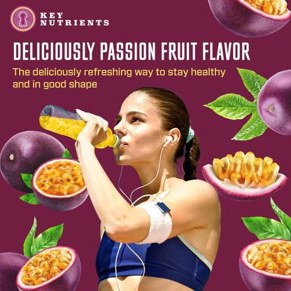 KEY NUTRIENTS Multivitamin Electrolytes Powder No Sugar - Delicious Passion Fruit