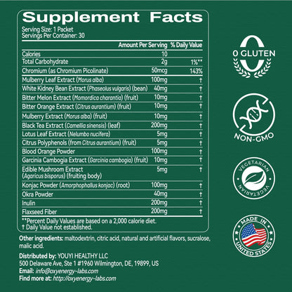 OxyEnergy LIPO Slash 16-in-1 Natural Weight Loss Supplement, 30 Packets | Supports Appetite Suppressant & GLP-1 Activate, Vegetarian, Non-GMO for Women & Men Seeking Healthy Weight Loss