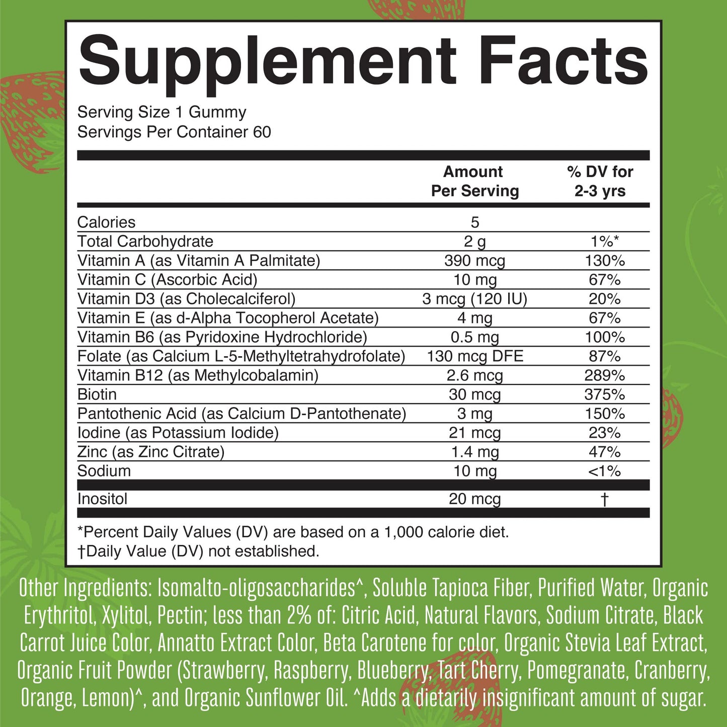 MARYRUTH'S Kids Vitamins | Multi | Sugar Free | 2 Month Supply | Kids Multivitamin Gummies for Ages 2+ | Vegan | Only 1 Gummy a Day | 60 Count