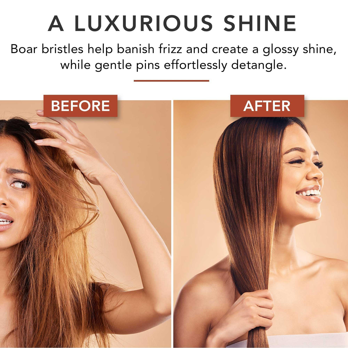Beauty by Earth Boar Hair Brush for Fine Hair - Boar Bristle Hair Brush for Thick Hair