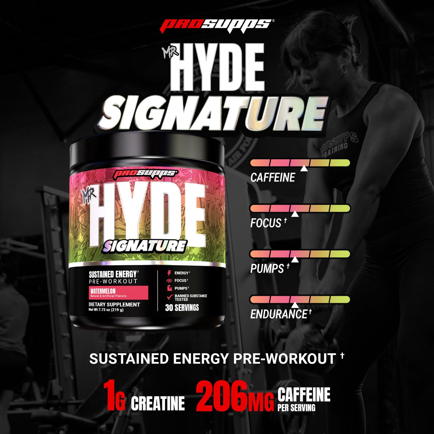 ProSupps Mr. Hyde Signature Pre Workout Powder with Creatine, Beta Alanine & Caffeine - Performance, Energy & Endurance - Clean Fitness & Gym Supplements for Men & Women (Blue Razz, 30 Servings)
