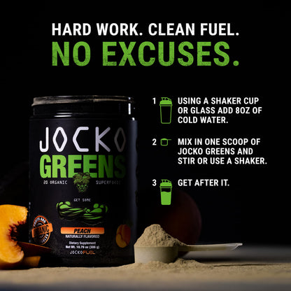 Jocko Fuel Daily Greens Powder - Premium Organic Greens Superfood Powder for Gut Health, Digestion, Bloating, Immune Support with Spirulina, Chlorella, Digestive Enzymes, & Probiotics - 30 Servings