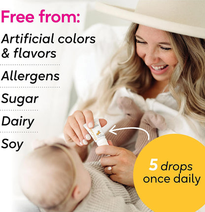BioGaia Baby Probiotic Drops + Vitamin D | Colic & Gas Relief | 50 Servings | Pediatrician-recommended | Ease Crying, Fussing, Colic, Gas, Spit-ups & Occasional Constipation + Vit D | Safe for Newborns
