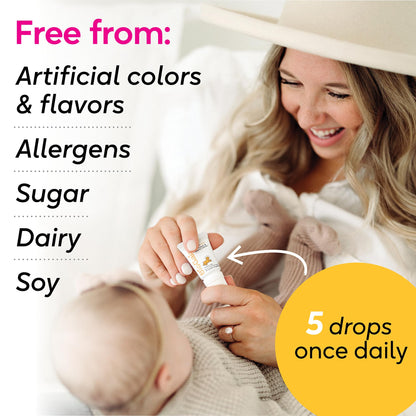 BioGaia Baby Probiotic Drops + Vitamin D | Colic & Gas Relief | 50 Servings | Pediatrician-recommended | Ease Crying, Fussing, Colic, Gas, Spit-ups & Occasional Constipation + Vit D | Safe for Newborns