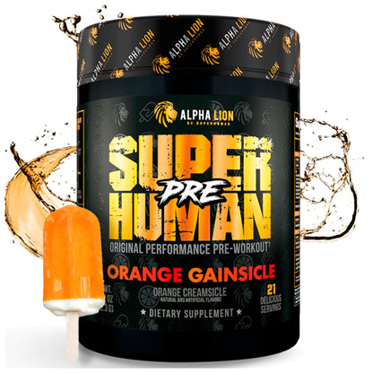 ALPHA LION Superhuman Pre Workout Powder, Beta Alanine, L-Taurine & Tri-Source Caffeine for Sustained Energy & Focus, Nitric Oxide & Citrulline for Pump (21 Servings, Sour Gummy Bear Flavor)
