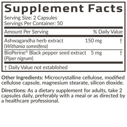 Futurebiotics Ashwagandha Extra Strength Stress & Mood Support 100 Capsules | Vegetarian, Non-GMO, Gluten-FREE, Soy-FREE, BioPerine for High Absorption