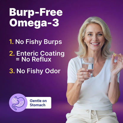 InnovixLabs Triple Strength Omega 3 Supplement, Burpless Fish Oil for Women and Men - 900 mg EPA & DHA, Brain & Joint Support, Award Winning & Third-Party Tested, 30 Softgels
