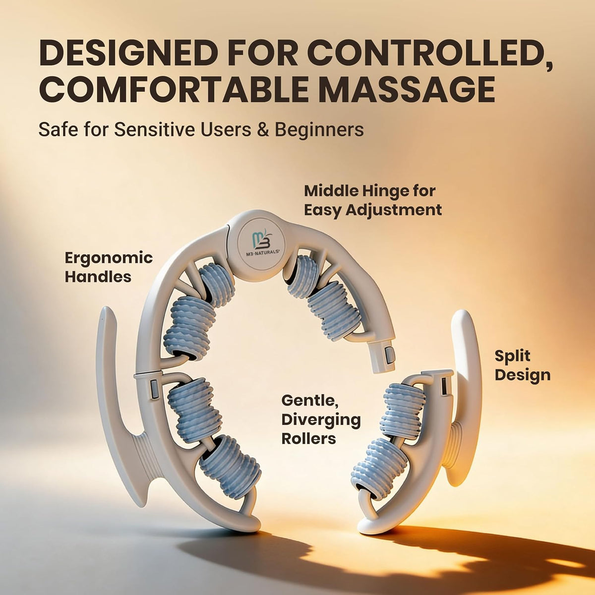 Anti Cellulite Roller, Lymphatic Drainage Massager, Fascia Blaster by M3