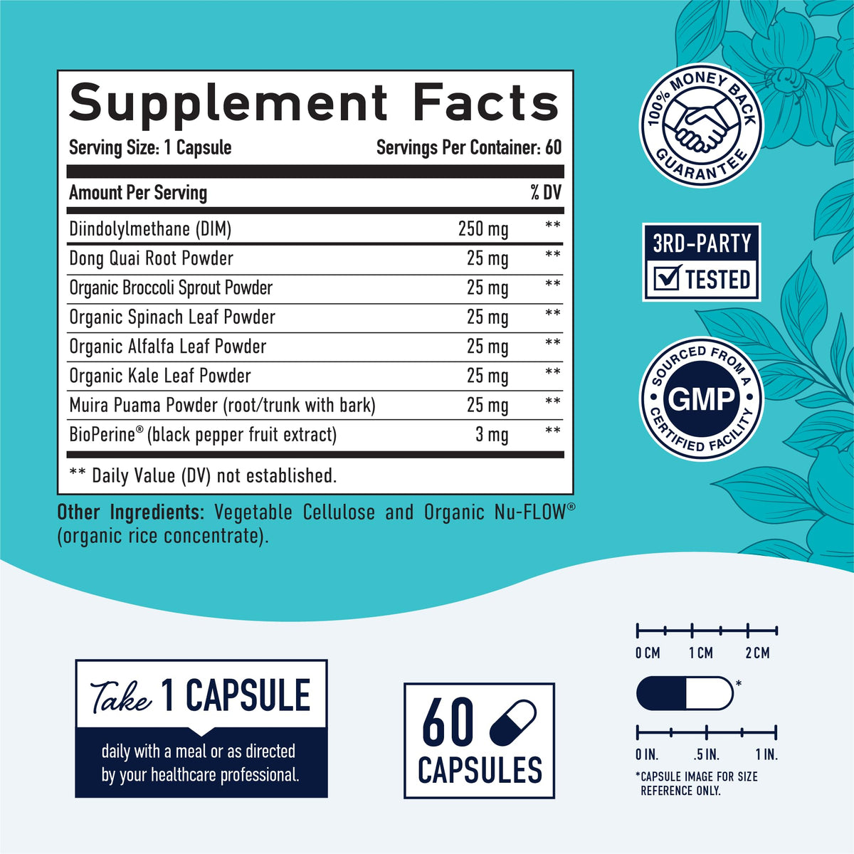 DIM Supplement Complex 250 mg | Estrogen Balance for Women | Hormone Menopause Relief