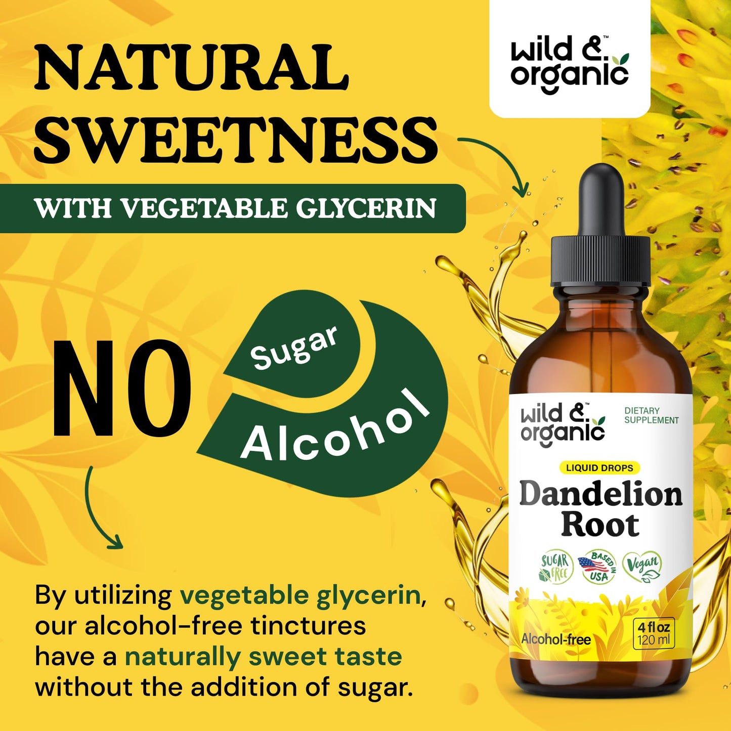 Wild & Organic Rhodiola Rosea Tincture - Rhodiola Rosea Supplement for Mood Support - Relaxing Root Extract Liquid Drops - Vegan, Sugar & Alcohol-Free - 4 fl oz
