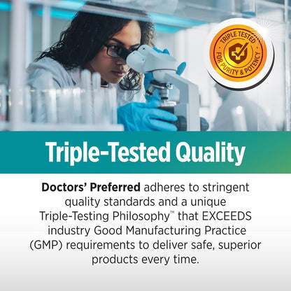 DOCTORS' PREFERRED Alpha GPC Supplement - Premium Formula. 600 MG/Serving, 60 Vegan Capsules, 30-Day Supply