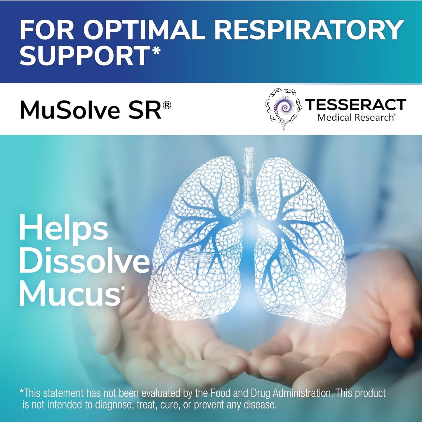 MuSolve SR Respiratory Health Support Supplement, Sustained-Release Hypoallergenic Formula, Six Natural Botanical Extracts to Help Dissolve Mucus, 300 mg, 90 Vegetarian Capsules