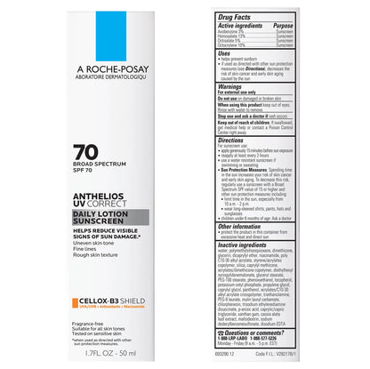 La Roche-Posay Anthelios UV Correct Sunscreen Moisturizer SPF 70, Daily