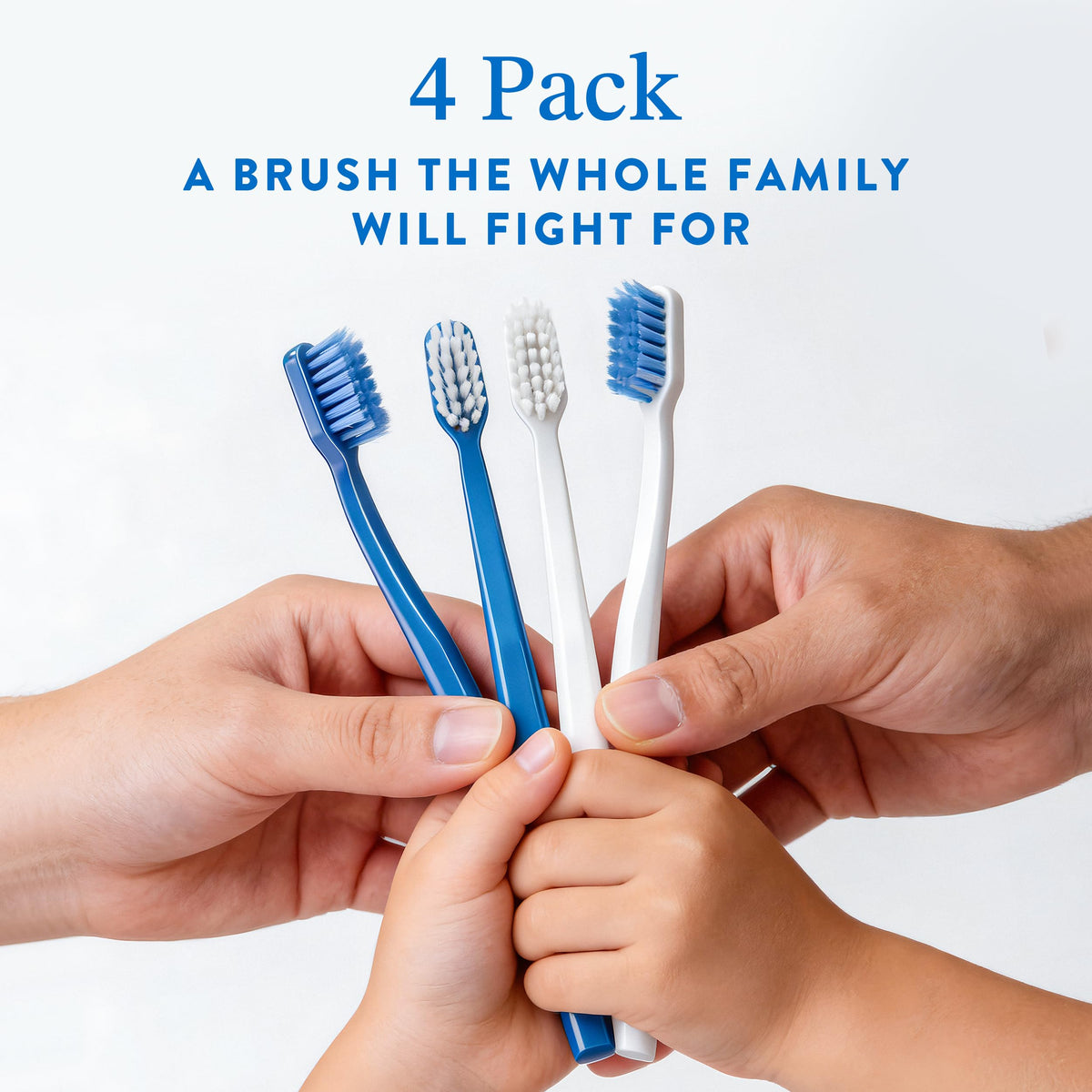 Mouthology Nano Silver Ultra Soft Toothbrush Adults - Manual Extra Tooth Brush Sensitive Gums Teeth - White Handle Bristles