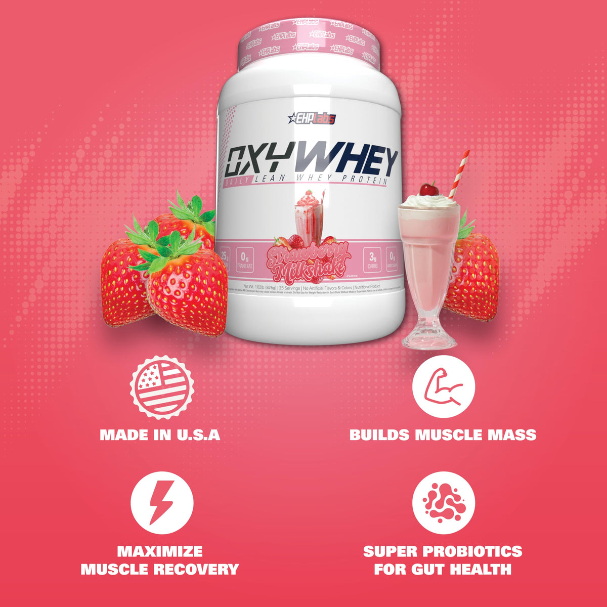 EHPlabs OxyWhey Whey Protein Isolate Powder - 25g of Whey Isolate Protein Powder