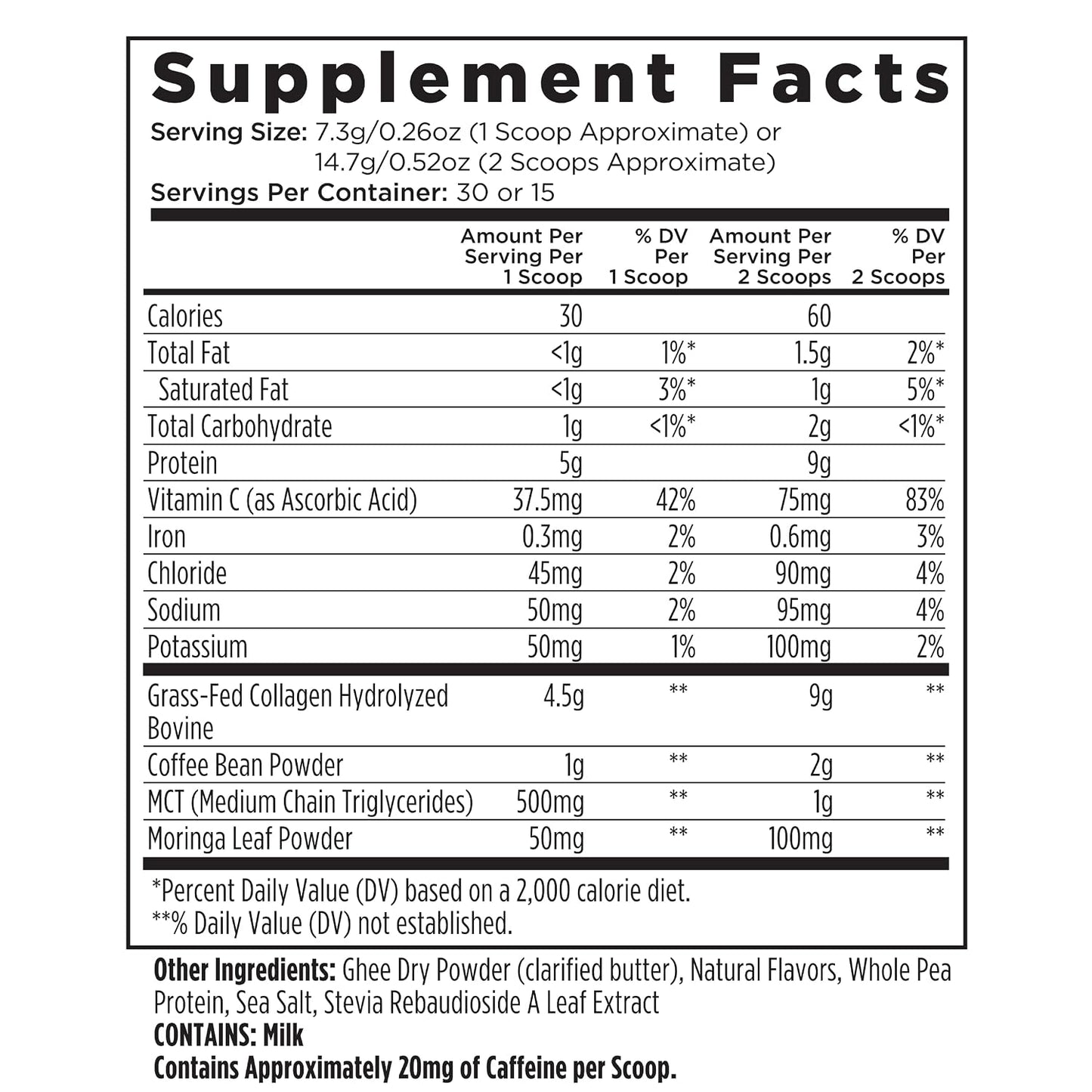 Livingood Daily Instant Collagen Coffee with Moringa, Vanilla - Instant Ground Coffee - Low Acid, Shade Grown & Made with Organic Coffee - Metabolism, Detox & Energy Boosting - 12 Oz