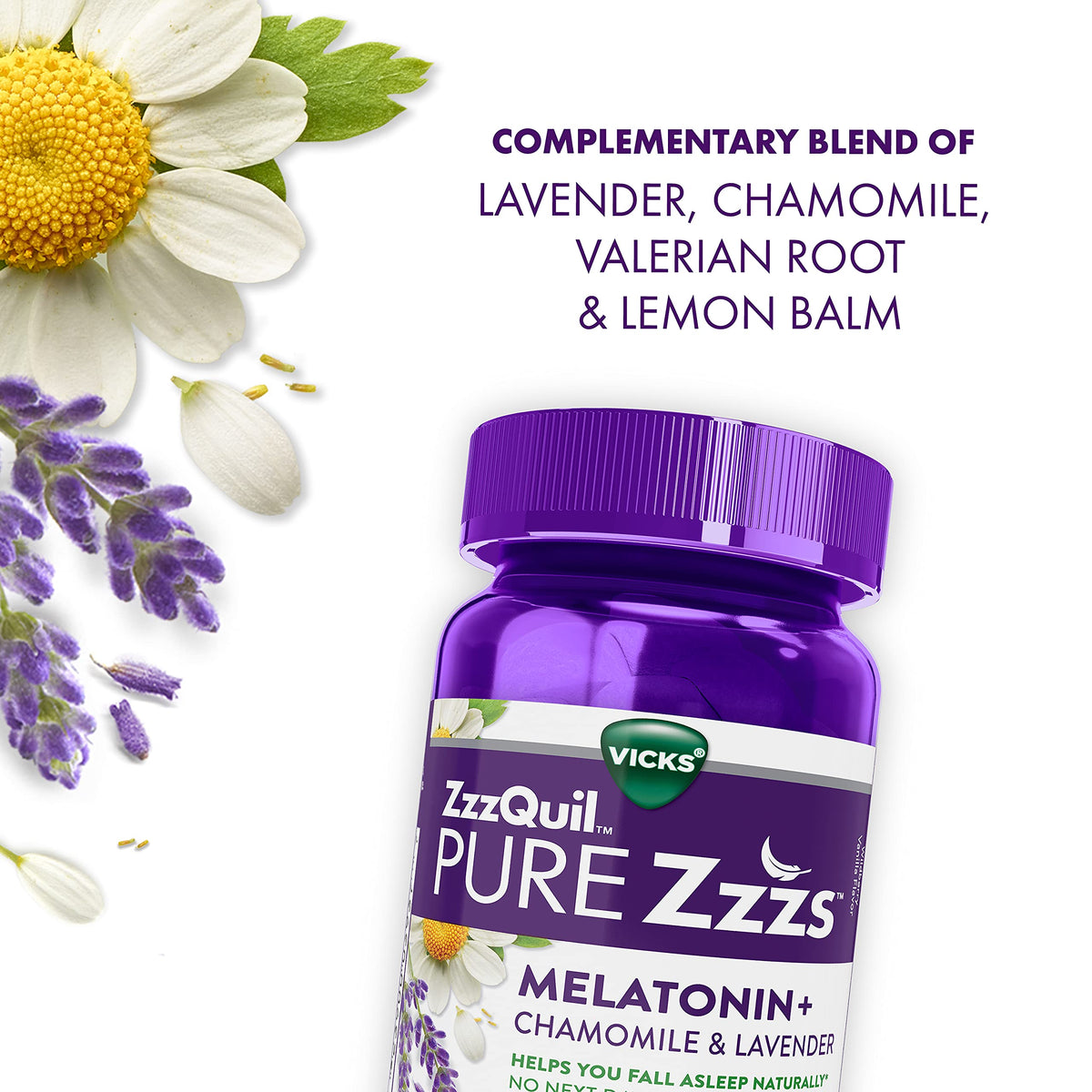 ZzzQuil PURE Zzzs Melatonin Sleep Aid Gummies, Helps You Fall Asleep