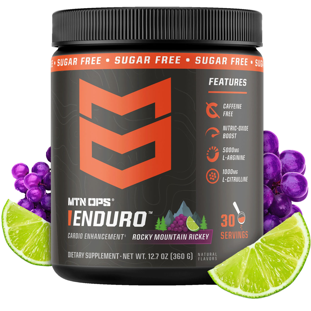 MTN OPS Enduro Stim-Free Pump Pre Workout, Pineapple