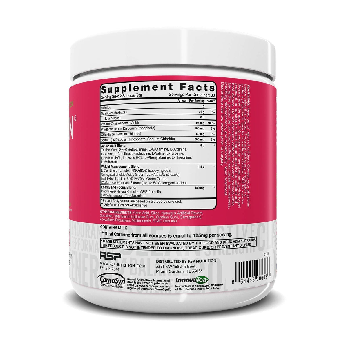 RSP NUTRITION TrueFit Protein Powder (Chocolate 2 LB) with AminoLean Pre Workout Energy (Watermelon 30 Servings)