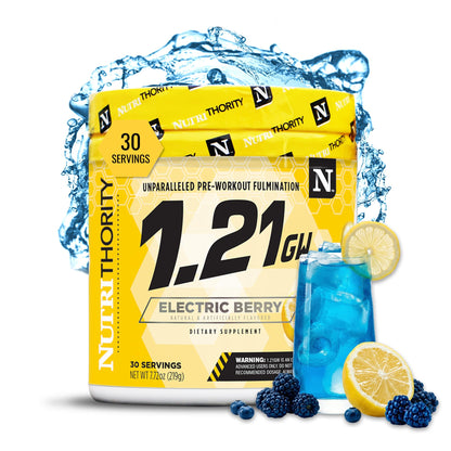 Nutrithority - 1.21GW High Stim Pre Workout Powder for Men (Hawaiian Tango)