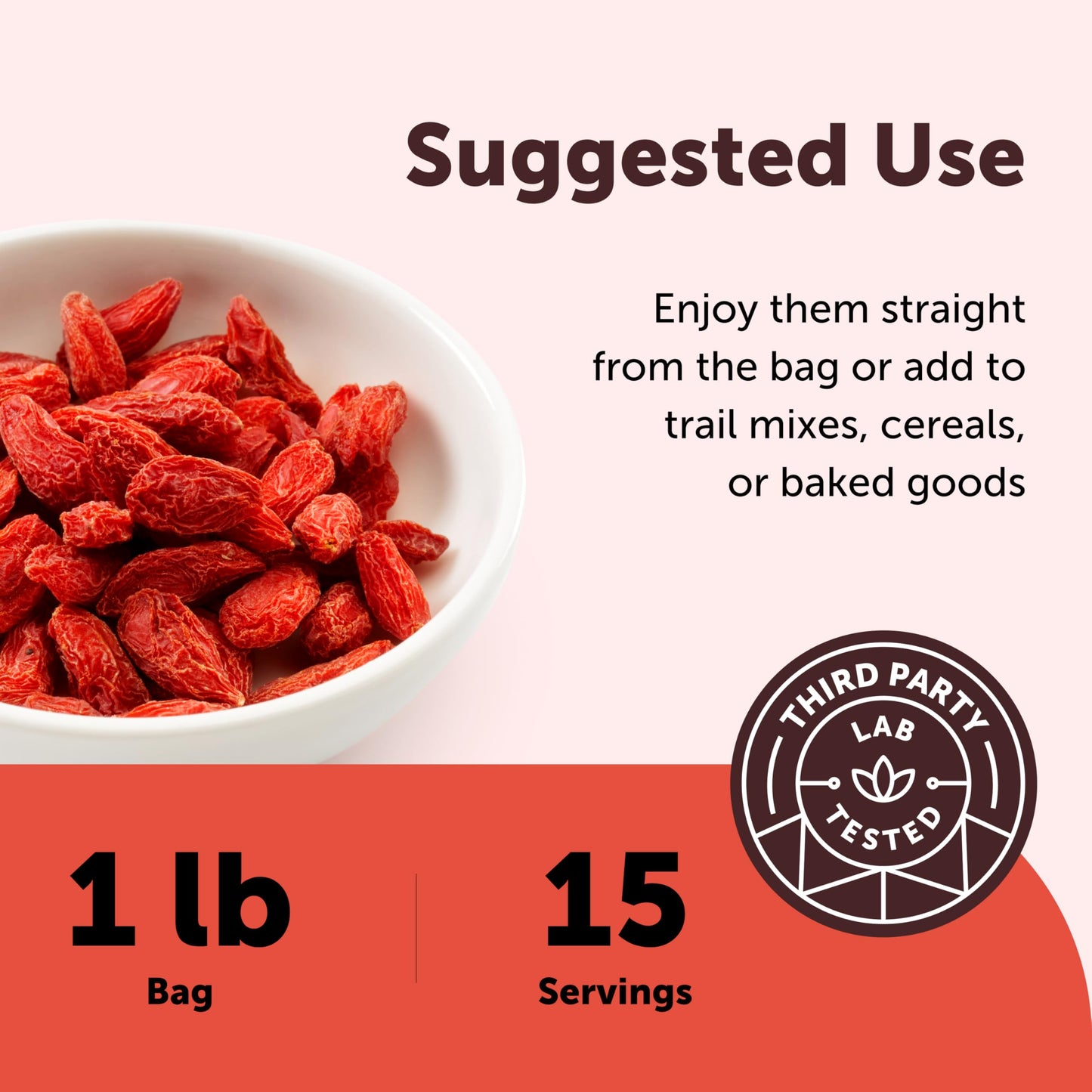 Micro Ingredients Organic Goji Berries 2lbs (32oz) | Large Whole Sun-Dried Berries | Raw Wolfberries | Natural Flavor for Trail Mix, Juice, & Tea | Sulfate Free, Vegan Friendly, Non-GMO