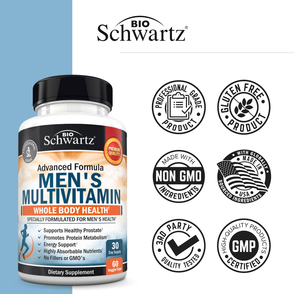 Once Daily Multivitamin for Men 50 and Over - Heart Health Support