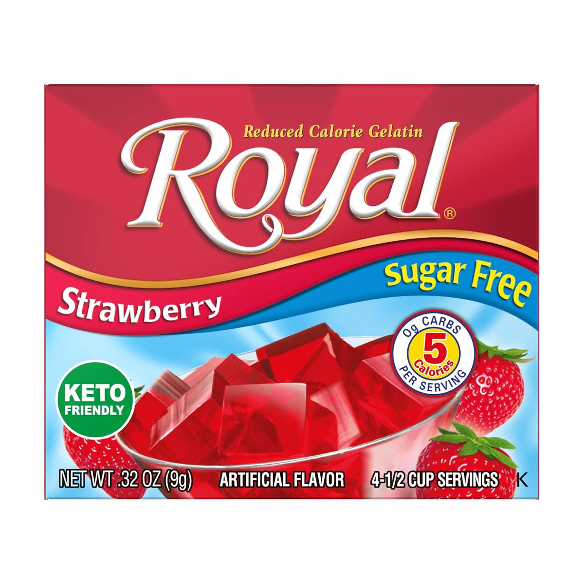 Royal Sugar Free Gelatin Dessert Mix Variety - 10 Boxes, 5 Fruity Flavors